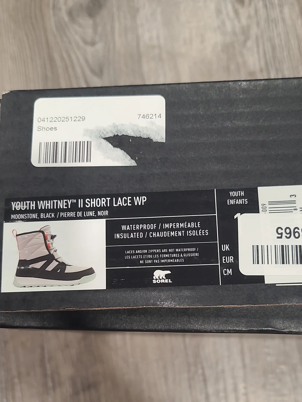 Sorel Whitney II Lace Up Boots - Kids' Size 1